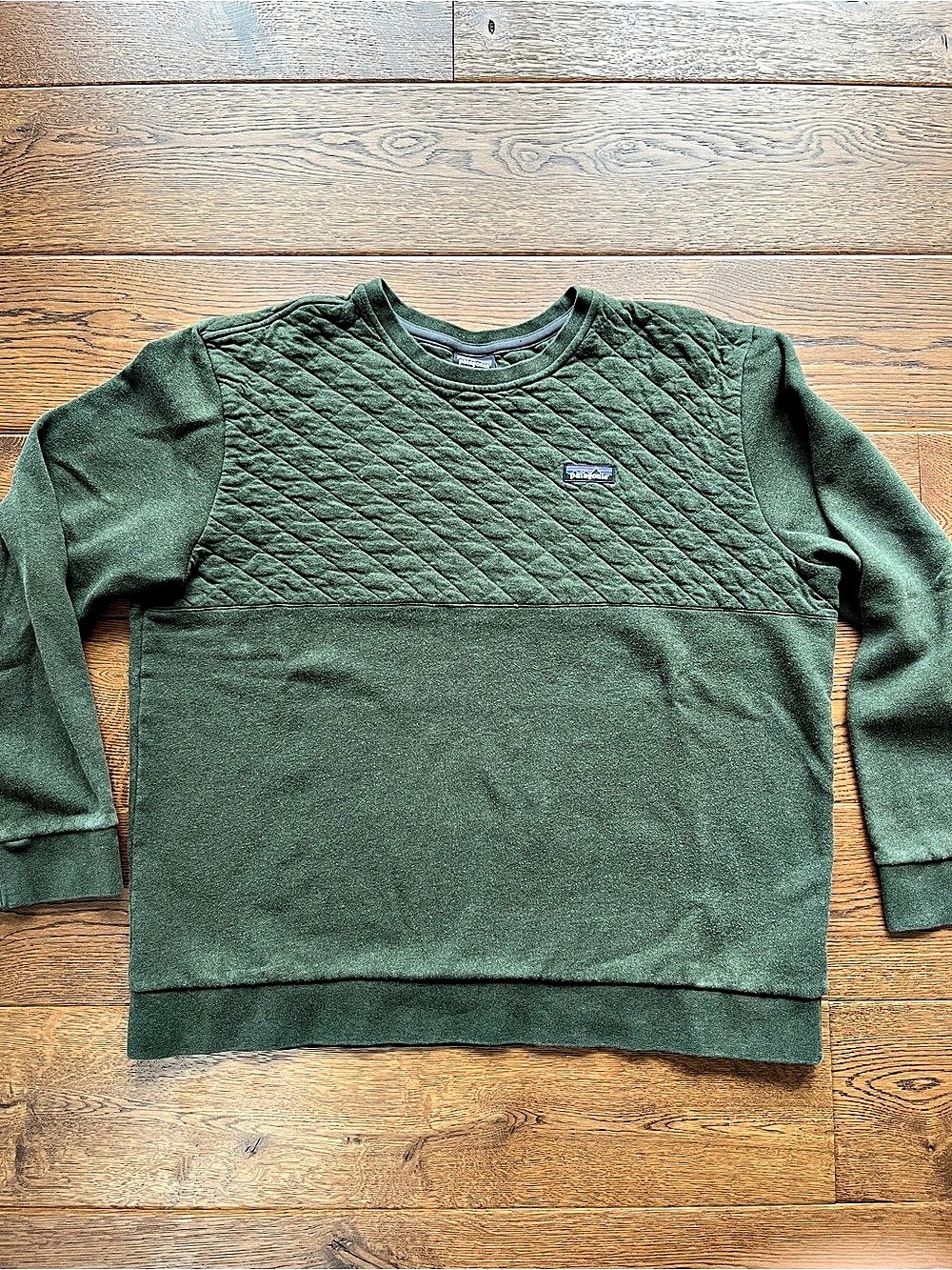 Patagonia Organic Cotton Quilt Crew Pullover Green XXL
